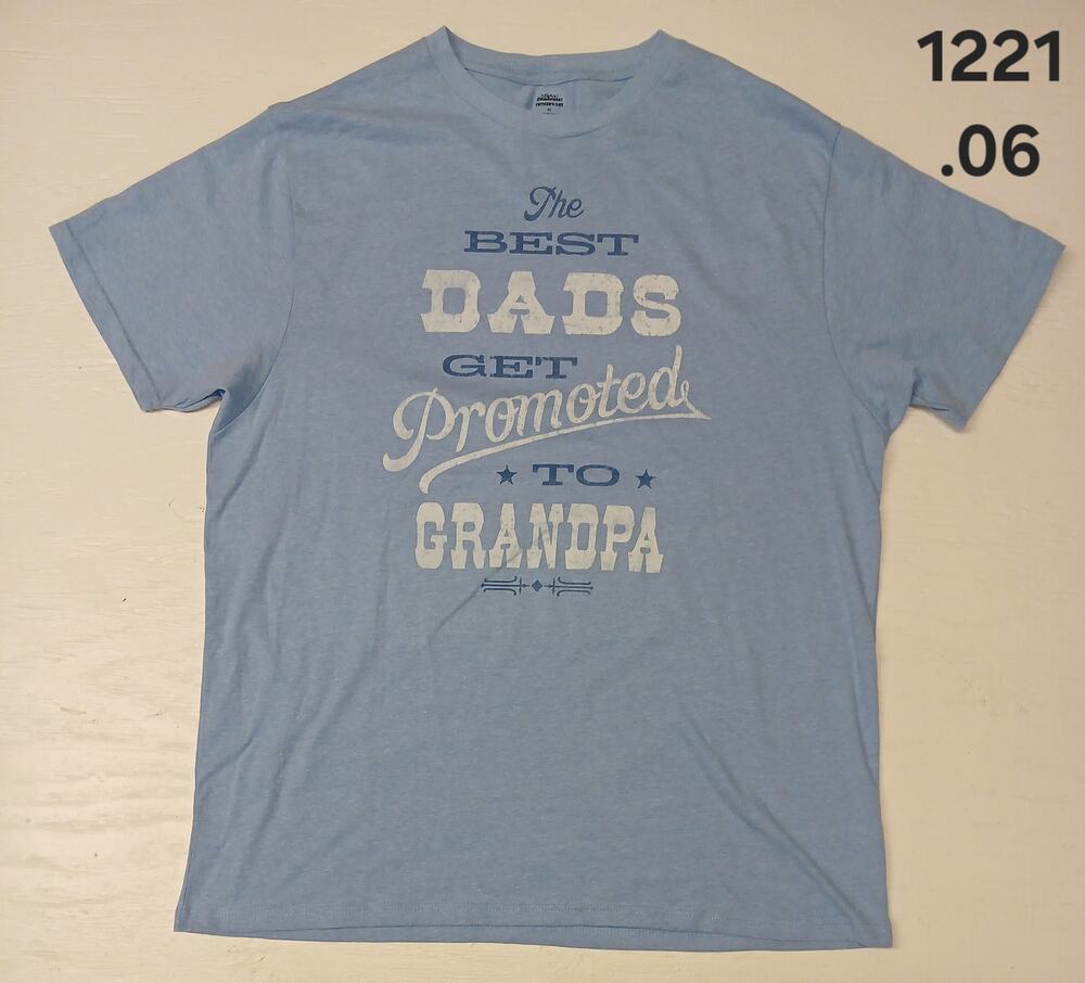 Celebrate Fathers Day (XL) Light Blue Crew Neck Stretch Tee